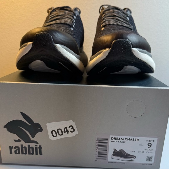 Rabbit Dream Chaser Men’s Black and Gray Athletic Sneakers - Picture 8 of 8